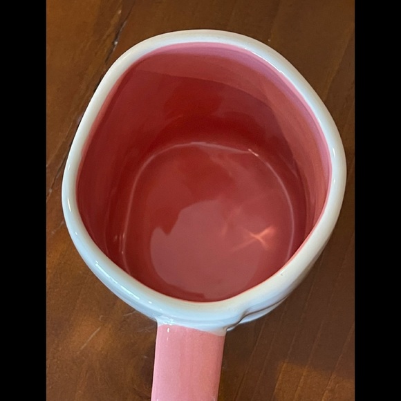 Rae Dunn Artisan Collection ONE SMART COOKIE Pink Glaze Pottery Mug - Picture 6 of 7